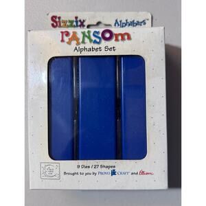 Sizzix Ransom Craft Cutting Die Pads; Alphabets Letters 9 Dies/27 Shapes￼